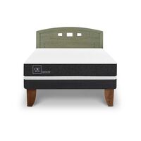 Cama Europea CIC 2 Plazas Ortopedic + Respaldo Gales Olivo