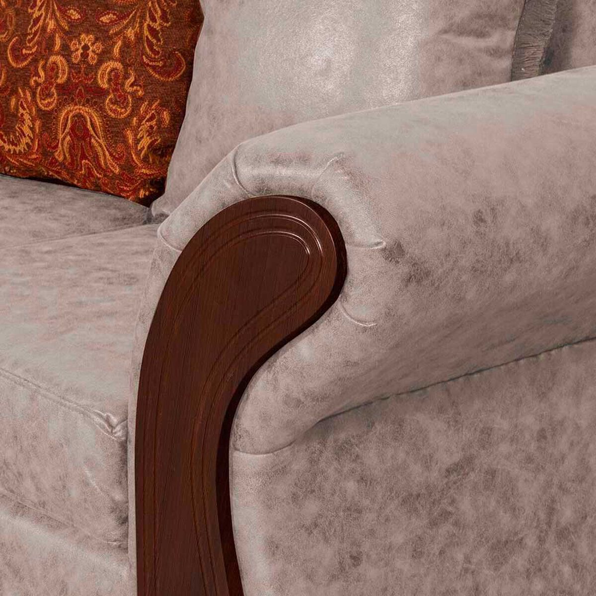 Sof&aacute; Black Factory Palermo 2 Cuerpos Crema