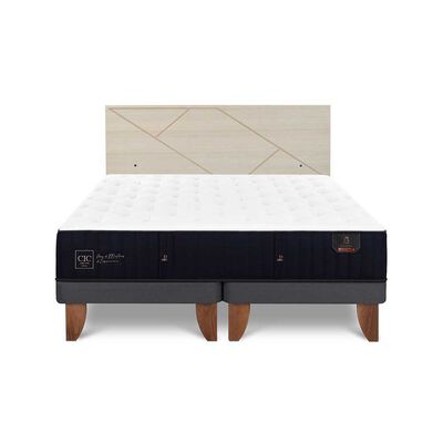 Cama Europea CIC Base Dividida King Premium + Respaldo Villarrica Alpino