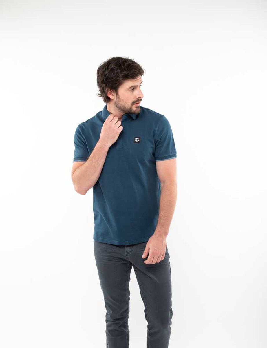 Polera Piqué Slim Manga Corta Hombre Zibel