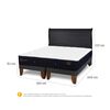 Cama Europea CIC Base Dividida 2 Plazas Premium + Respaldo Miro Negro