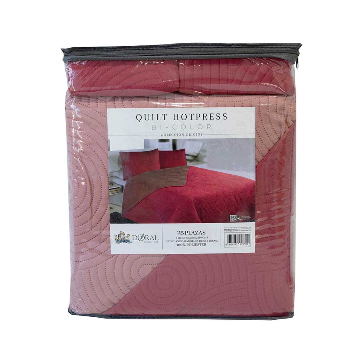 Quilt Doral 2 Plazas Cerezo Naranjo Origins