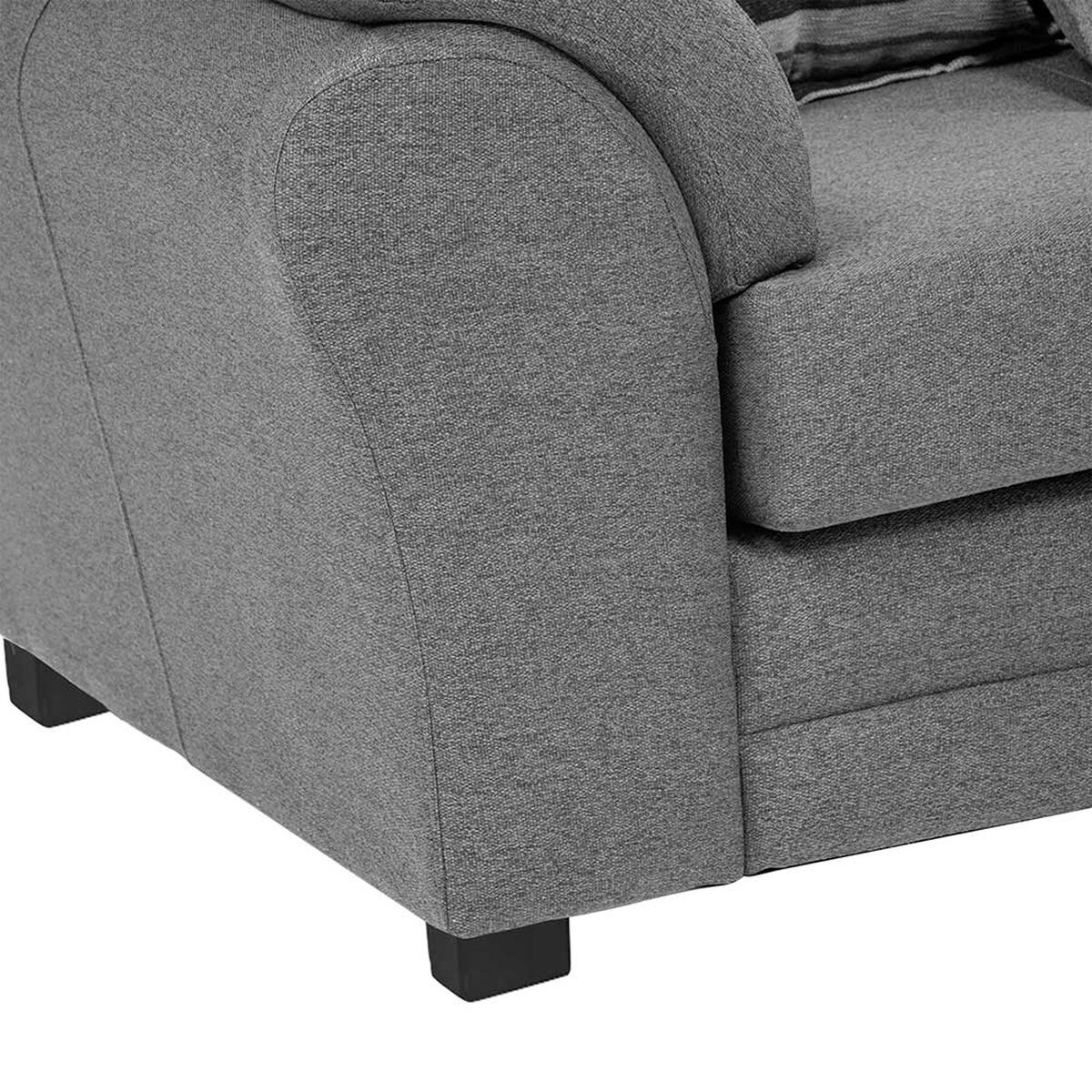 Sof&aacute; Seccional Derecho Living Factory Mustang 4 Cuerpos Gris