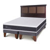 Cama Europea CIC Base Dividida King New Ortopedic + Respaldo New Torino Chocolate