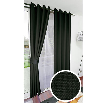 Combo Cortinas Doral Rustico 220 x 140 cm Negro