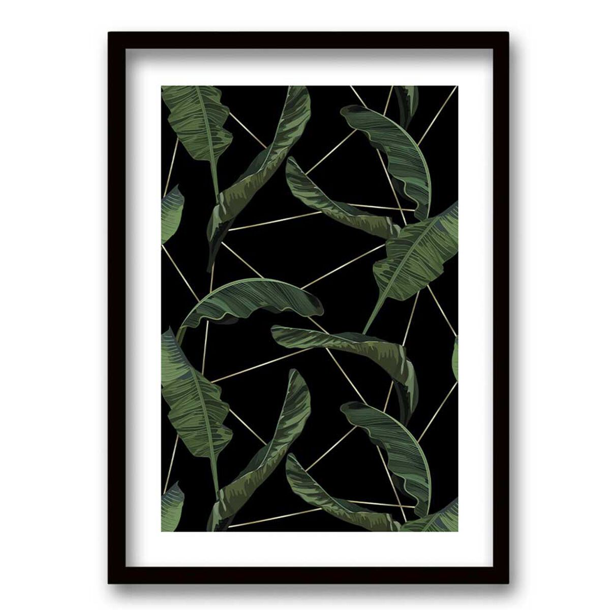 Cuadro Decorativo Retela Jungla Gold 50 x 35 cm