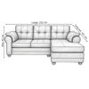 Seccional Muebles MPR Queen 4 Cuerpos Azul