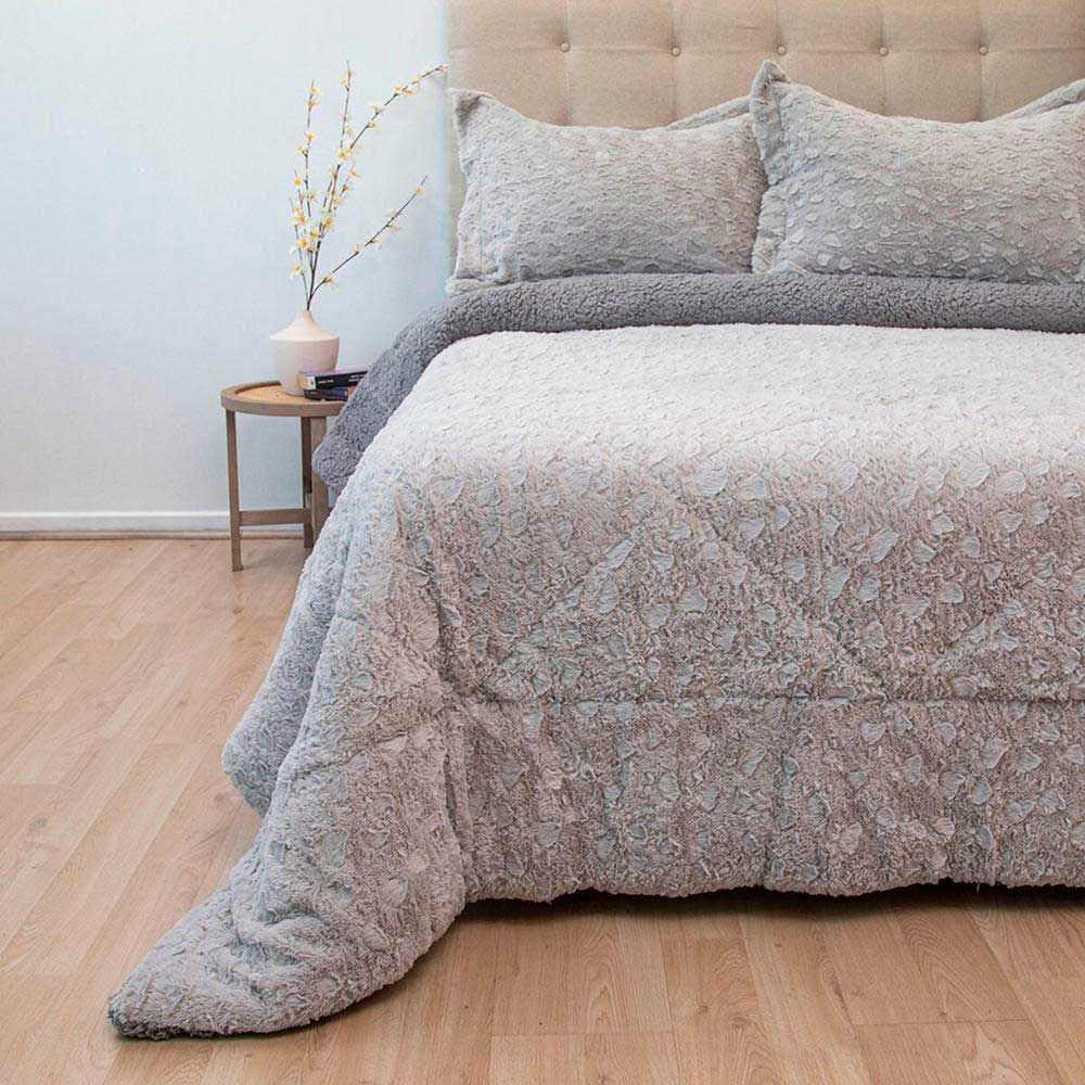Cubrecama Doral Super King Gris Senses