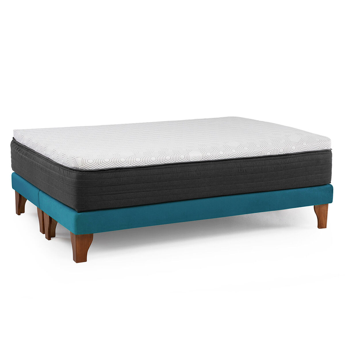 Cama Europea Latam Home 2 Plazas New Top BD Azul Petr&oacute;leo