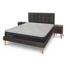 Cama Europea CIC 2 Plazas Hybrid Plus + Respaldo + 2 Veladores