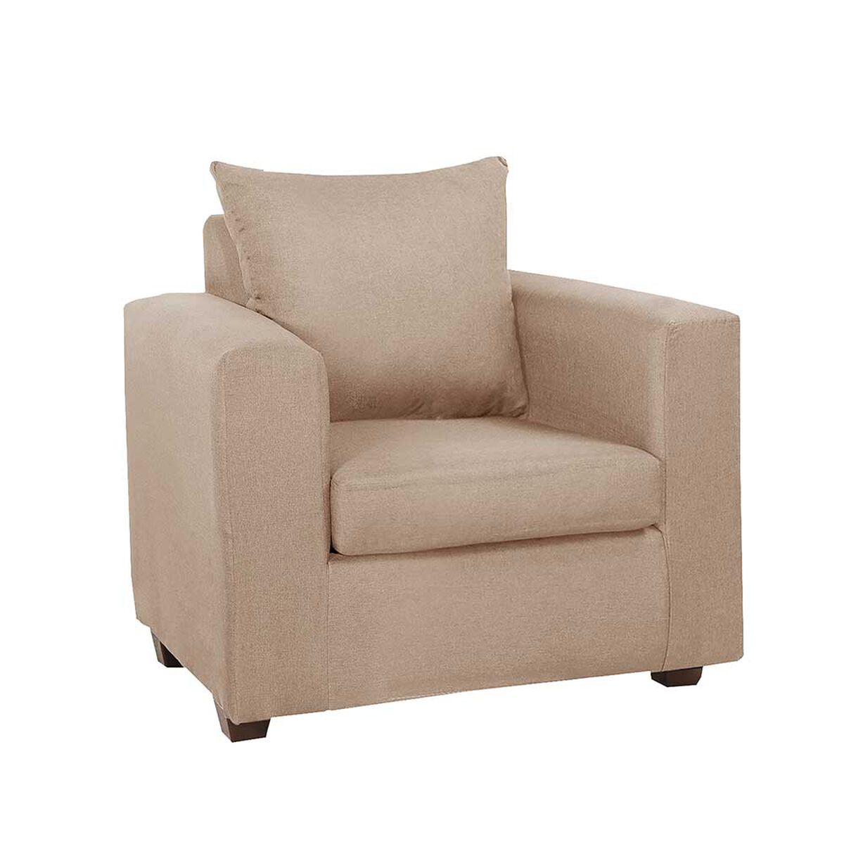 Juego de Living Innovamuebles Marco Sofá 3 Cuerpos + Dos Butacas 1 Cuerpo Beige