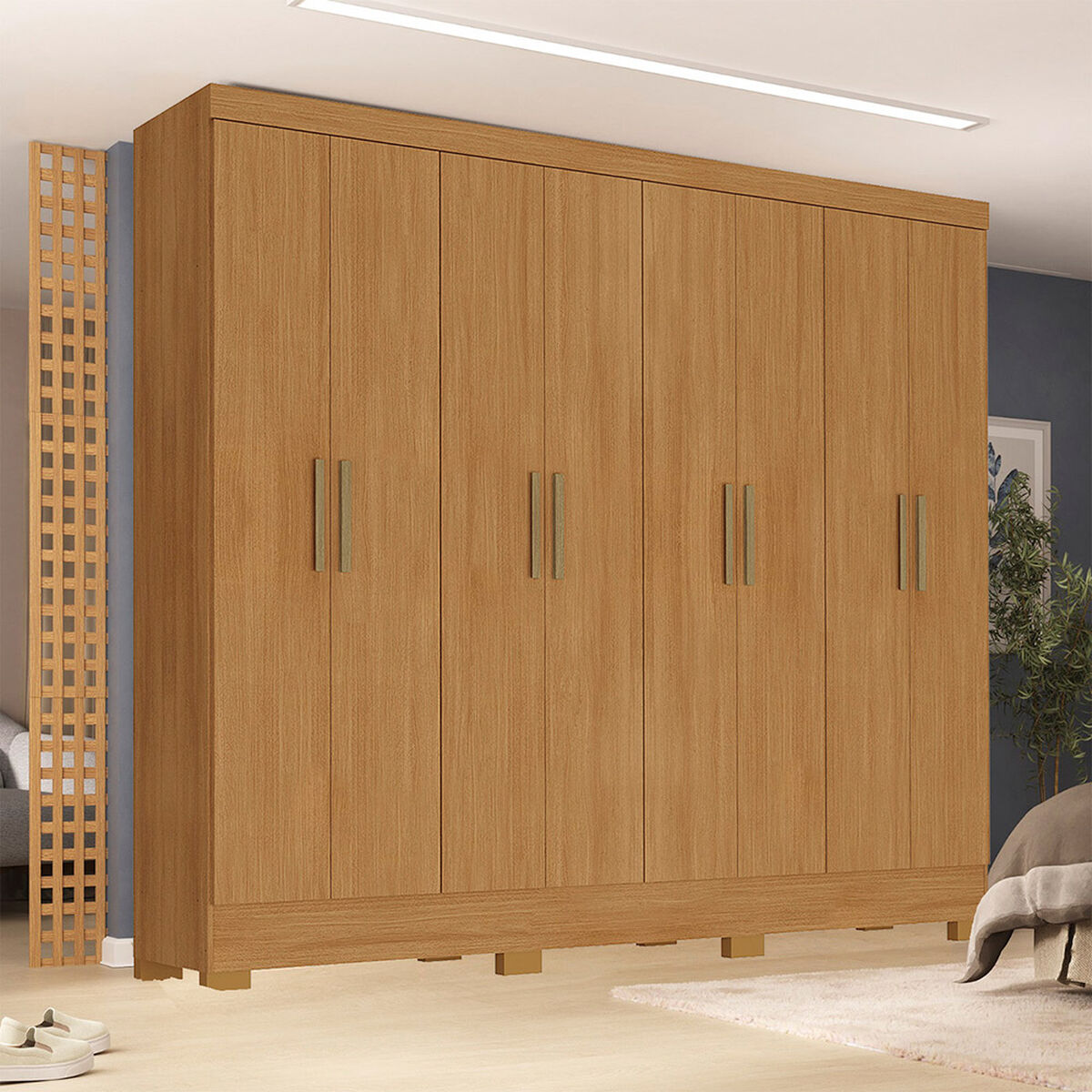 Closet Di Poretti Design Andorra 4 Cajones 8 Puertas Caf&eacute; Claro