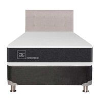 Box Spring CIC 1,5 Plazas New Ortopedic + Respaldo Tigris