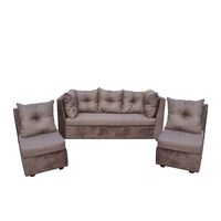 Juego de Living Diseño A&M Home Alexandra Sofá 3 Cuerpos + 2 Butacas 1 Cuerpo Chocolate