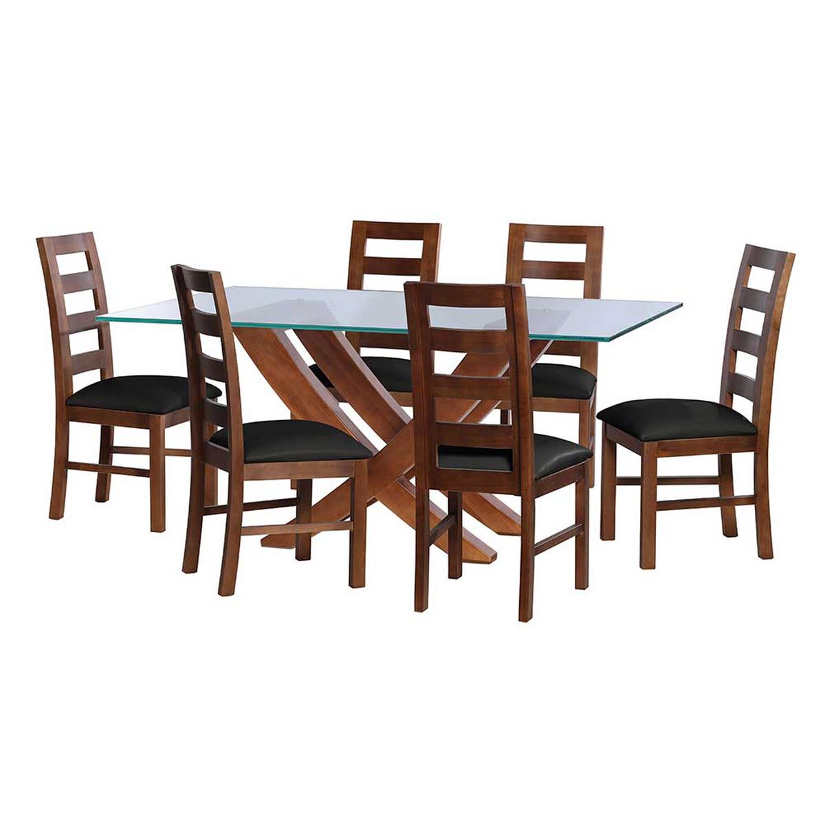 Juego de Comedor Latam Home Alicante 6 Sillas Negro