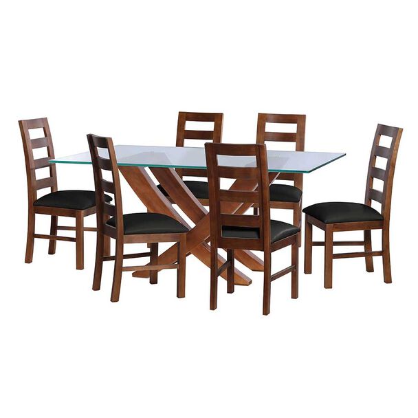 Juego de Comedor Latam Home Alicante 6 Sillas Negro
