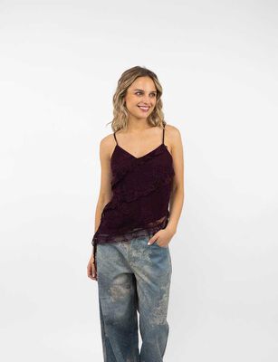 Imagen 1 del producto Polera Sin Mangas Mujer Icono Burdeo, Negro