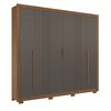 Closet Altavision Miletto 6 Puertas 3 Cajones Caf&eacute; Grafito