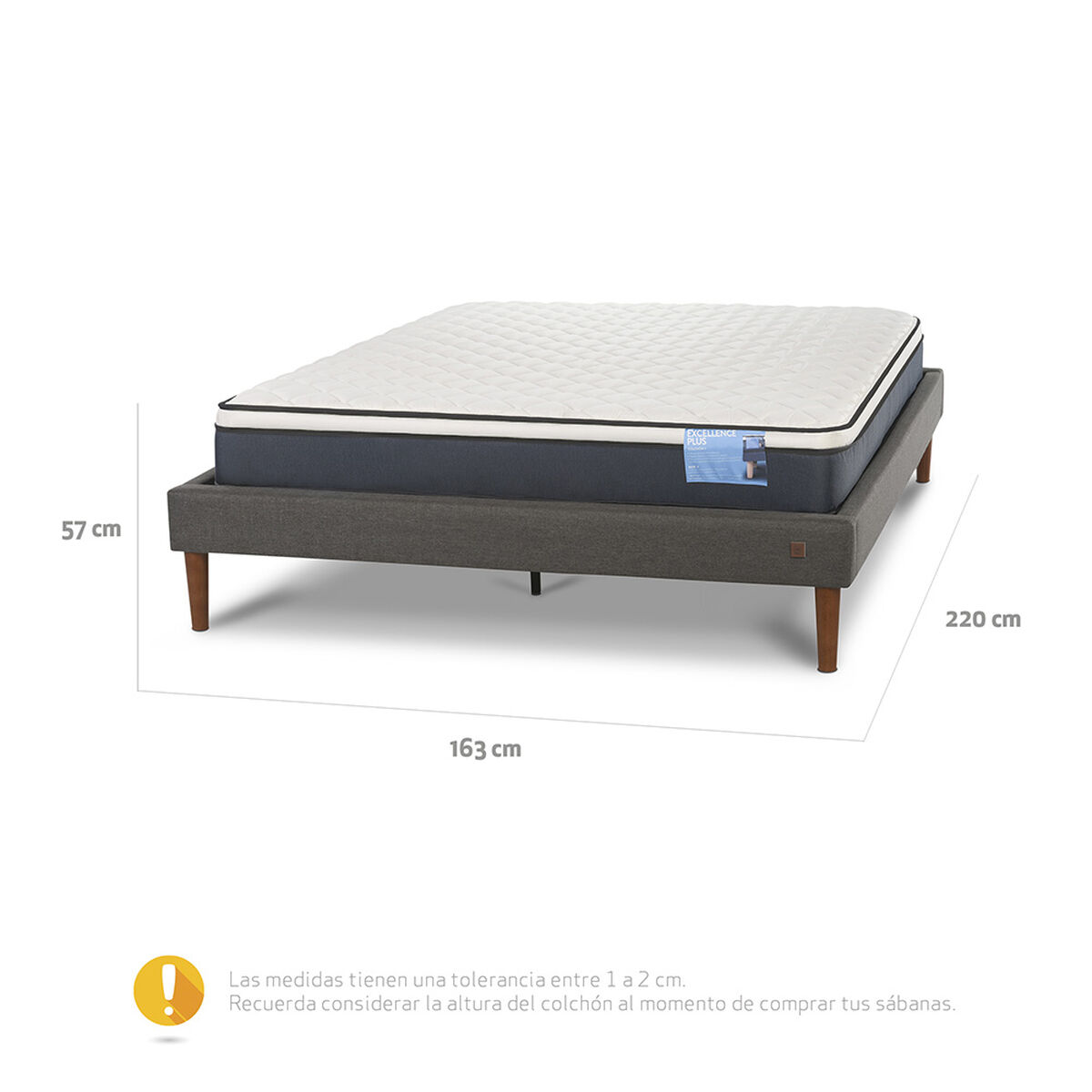 Cama Europea CIC 2 Plazas Excellence Plus