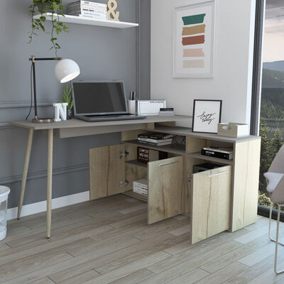 Imagen 2 del producto Escritorio TuHome Singapur 130 Duna/Taupe