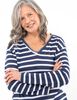 Sweater Estampado Cuello V Mujer Portman Club