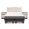 Cama Europea CIC Base Dividida King Anatomic + Respaldo + 2 Veladores Legno
