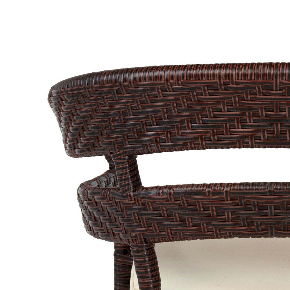 Set de Terraza Rattan PVC Spazzio Borneo 2 Sillas Café