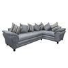 Sofá Seccional Derecho Living Factory Capri 5 Cuerpos Gris