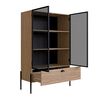 Vitrina Decocasa 4 Repisas 2 Puertas Negro