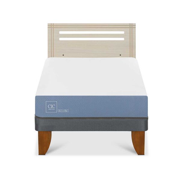 Cama Europea CIC 1,5 Plazas Excellence + Respaldo Munich Alpino