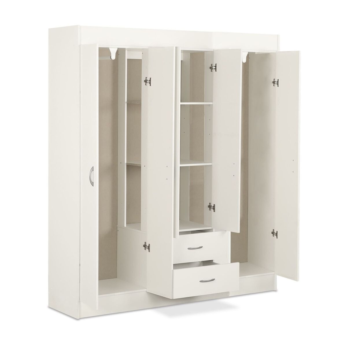 Closet Stanford 6 Puertas 2 Cajones Blanco