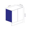 Mueble de Cocina Aereo Campana Mobikit 2 Puertas Roble