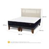 Cama Europea CIC Base Dividida King Premium + Respaldo Dublin Alpino