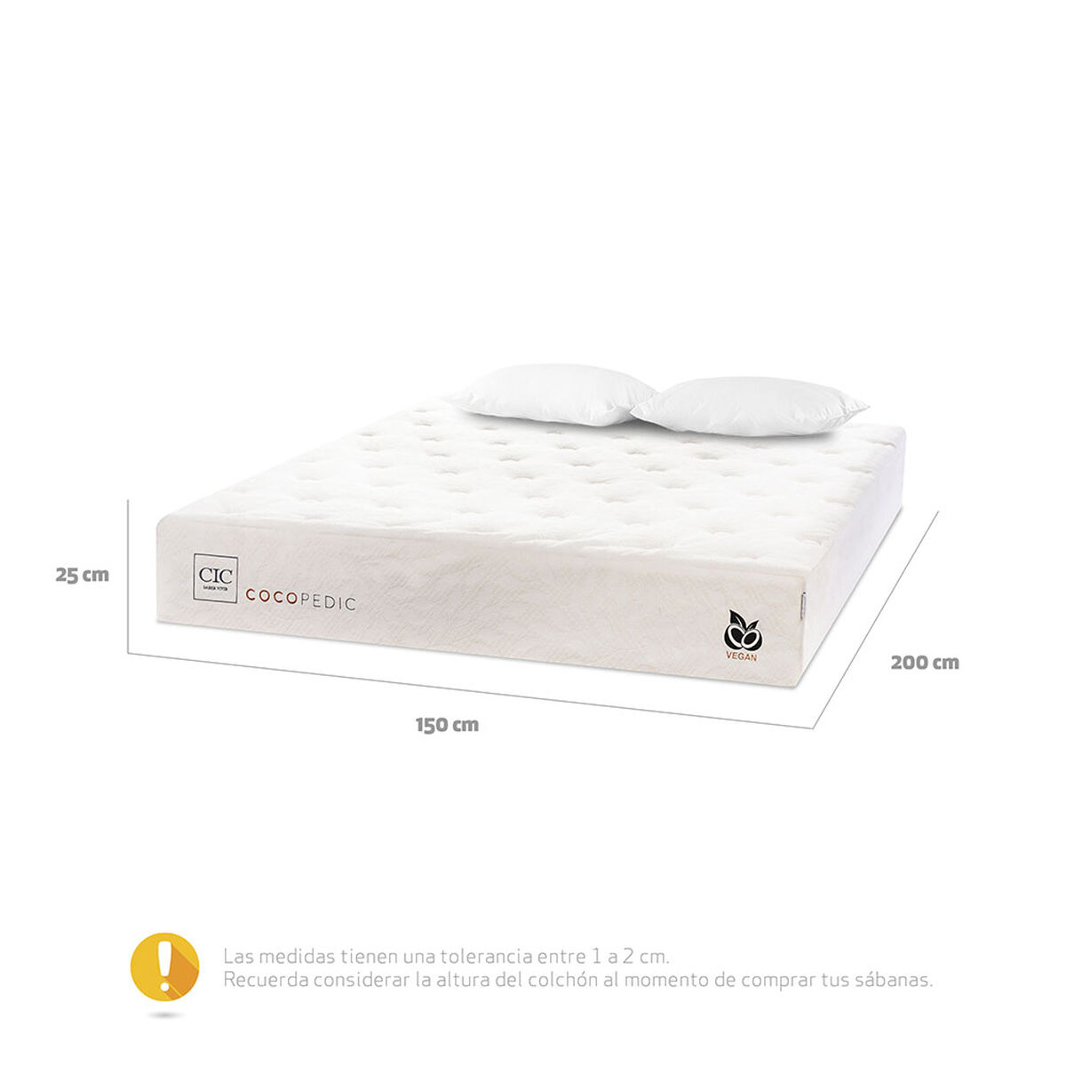 Colch&oacute;n CIC 2 Plazas Cocopedic