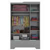 Clóset Casanova Luna 4 Puertas 2 Cajones Gris/Azul