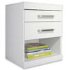 Velador Onessta Start Blanco 2 Cajones
