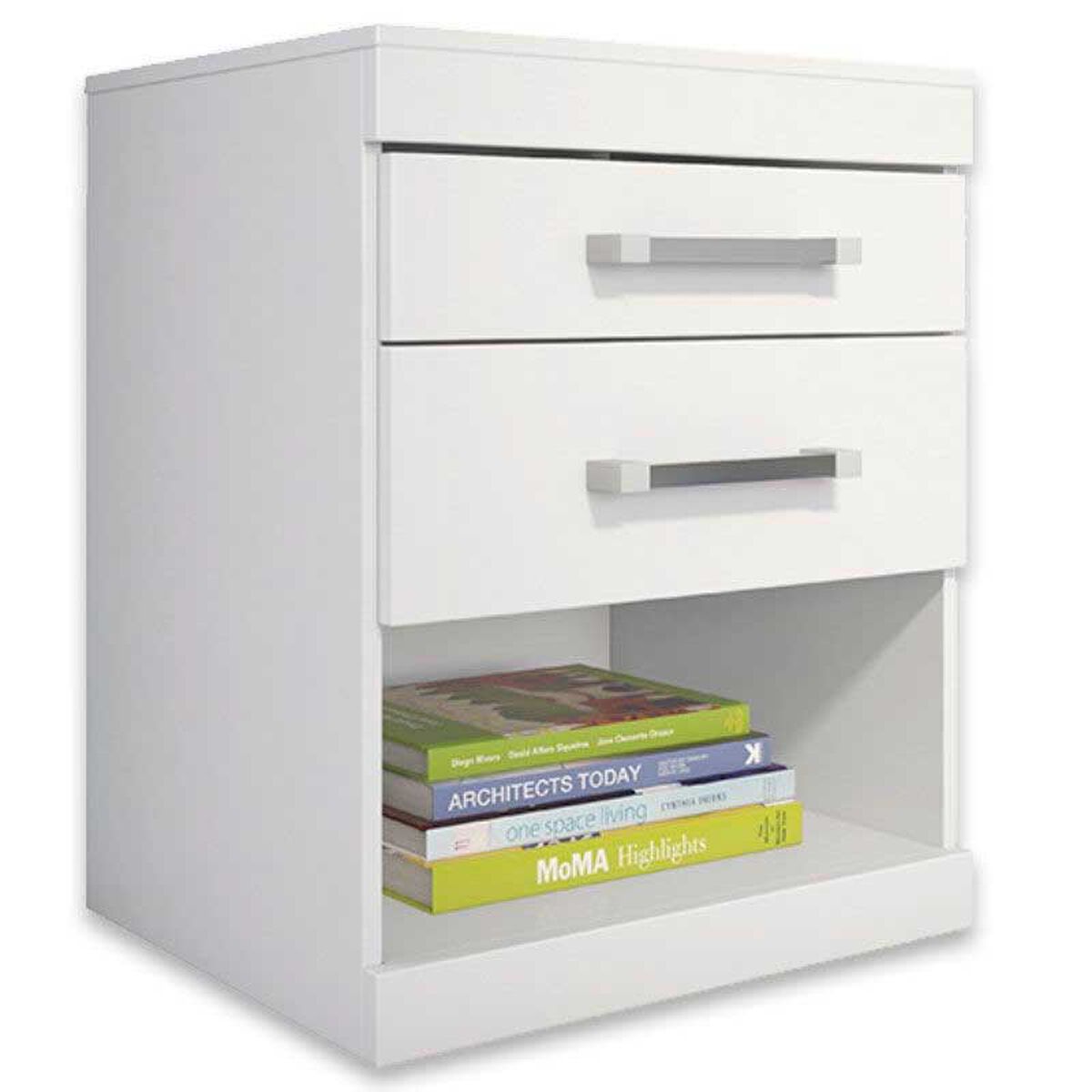 Velador Onessta Start Blanco 2 Cajones