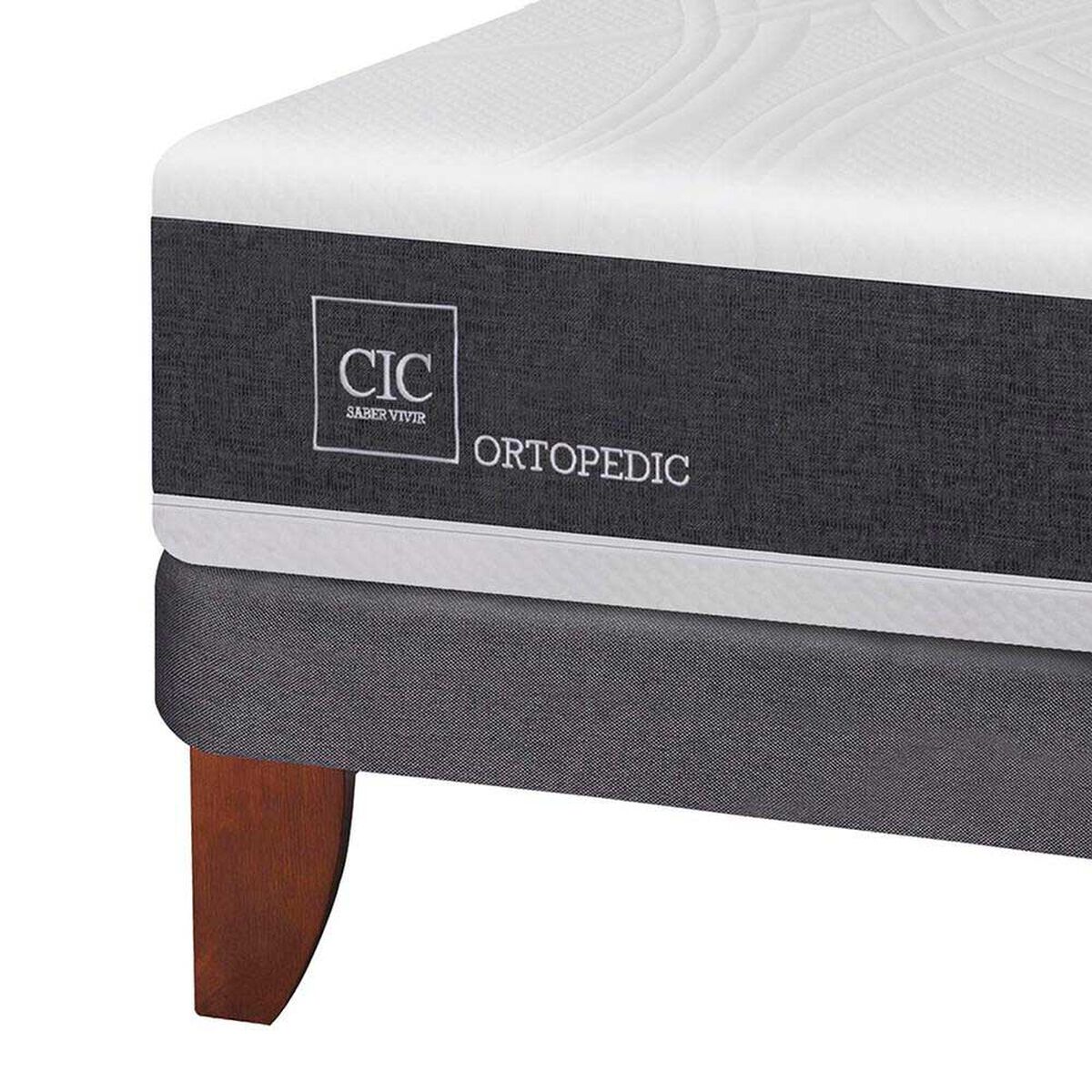 Cama Europea CIC Base Dividida 2 Plazas Ortopedic + Resplado New Villarrica