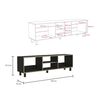 Rack TV TuHome Nomik Texas Negro Hasta 70"