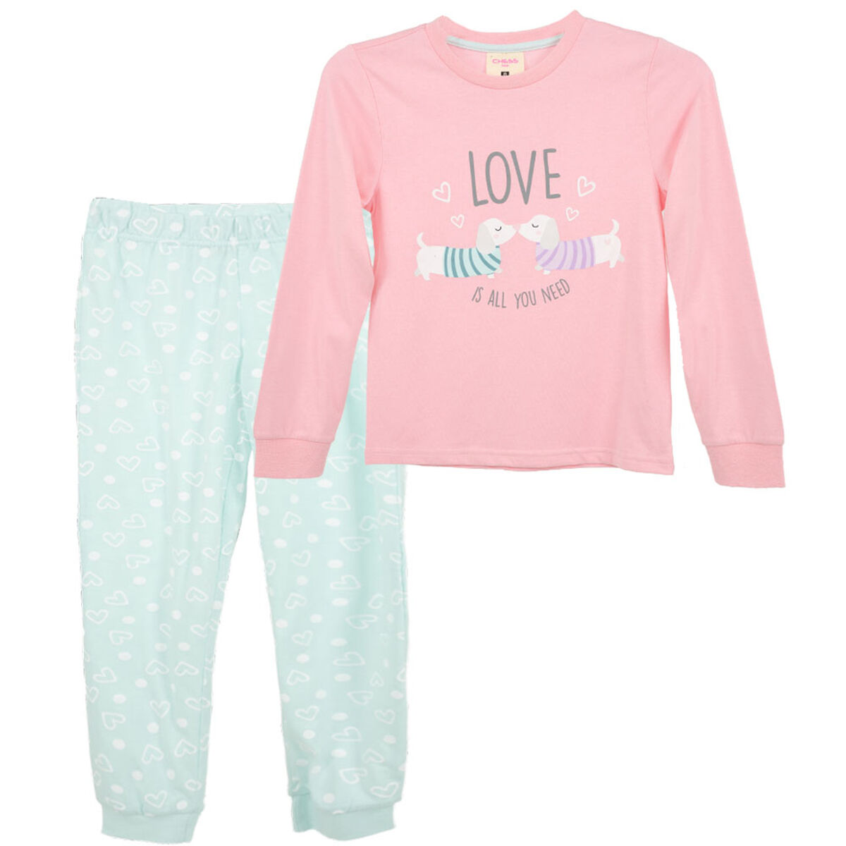Conjunto Pijama Polera+Pantalón Niña Chess