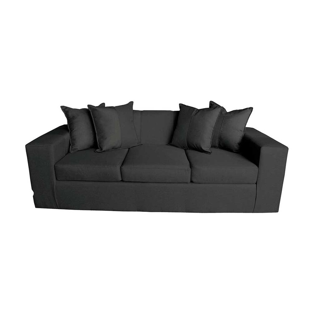 Sofa + 2 Pouff A&M Home Maxi Negro