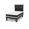 Cama Europea CIC 1,5 Plazas Ortopedic + Respaldo Torino Negro