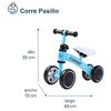 Bicicleta Balance Bike Xt02 Azul Bebesit