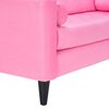 Juego de Living Bodevir Retro Felpa 3 Cuerpos + Dos Sillones 1 Cuerpo Rosado