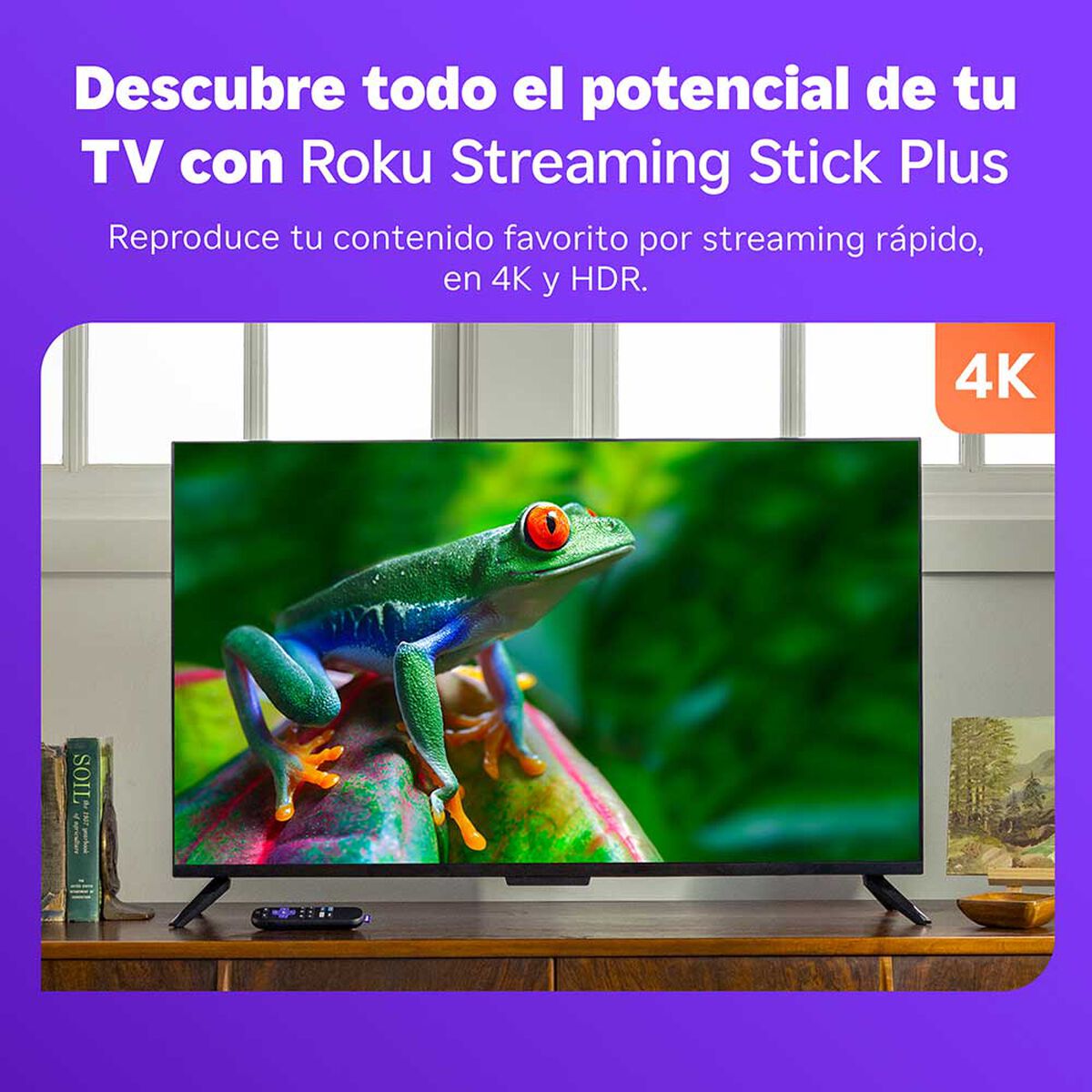 Reproductor Streaming Roku Stick +