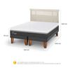 Cama Europea CIC Base Dividida 2 Plazas Ortopedic Advance + Respaldo Dublin Alpino
