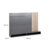 Panel TV CIC Dali Hasta 70" Gris Nogal
