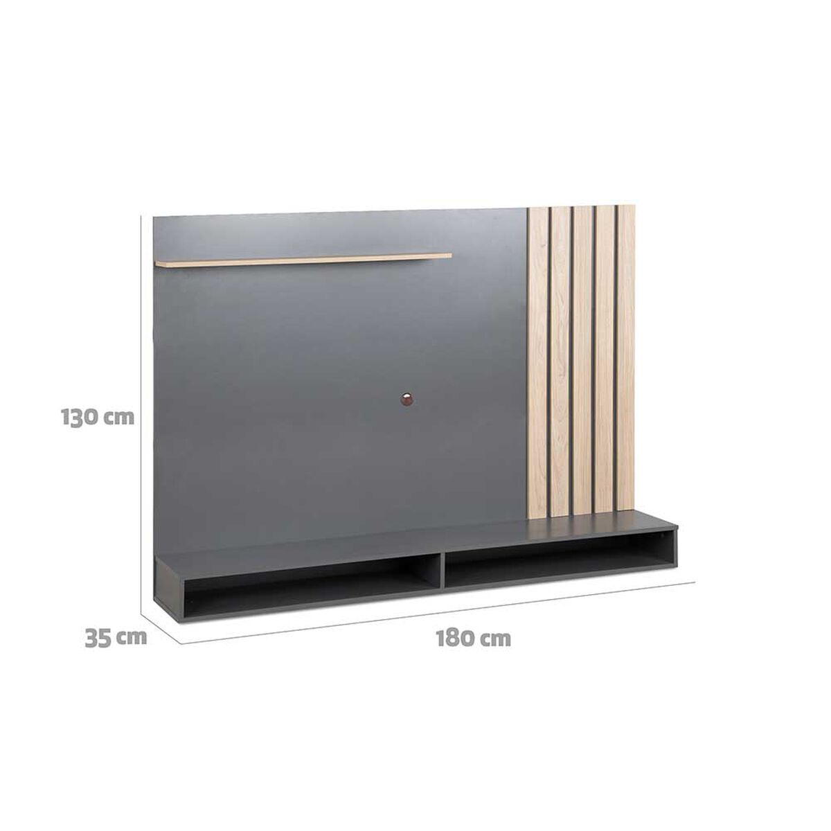 Panel TV CIC Dali Hasta 70" Gris Nogal