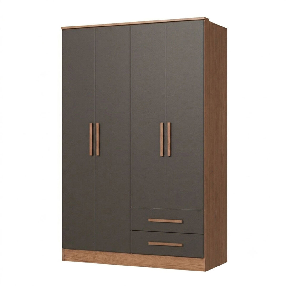 Closet Vekkahome Americano 4 Puertas 2 Cajones Grafito