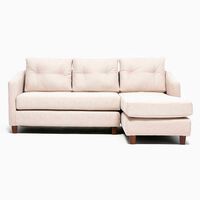 Sofá Seccional Barra Design Elena Derecho 3 Cuerpos Beige